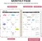 Academic Year Monthly and Weekly Calendar Teacher Planner - Wildflower
